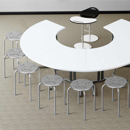 Scaune metalice suprapuse cu design Daisy, set de 6 – gri