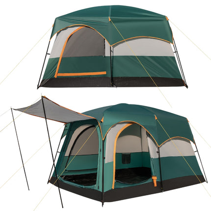 Cort de camping pentru 6 persoane cu separator, prelată de ploaie și geantă de transport