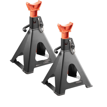 6-Ton Jack Stands Pair, Double Locking, 14.6-22.8 In