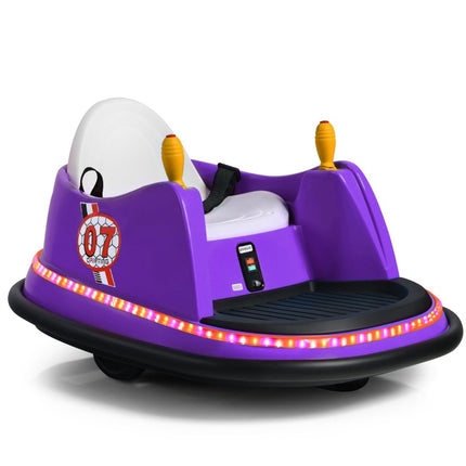 Mașină de protecție electrică pentru copii de 6V cu lumini și muzică, violet