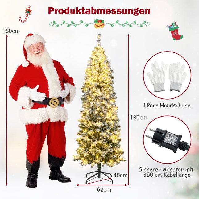 Brad de Crăciun artificial de 1,8 m cu 260 de lumini LED