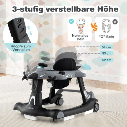 Premergător reglabil 6 în 1 pentru bebeluși cu tavă, gri