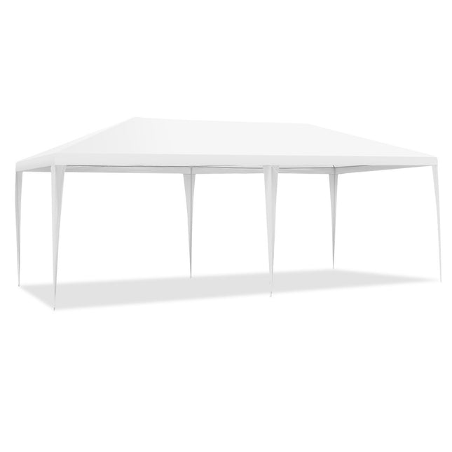 6 x 3m Outdoor Tent Portable Waterproof Tent with 4 Removable Side Panels White
