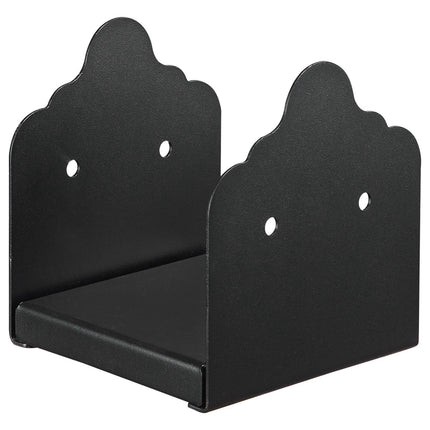 6x6 Post Base Brackets, 2-Pack Carbon Steel, Black