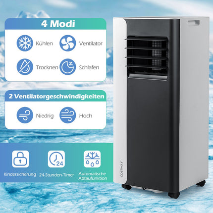 Aer condiționat portabil de 7000 BTU, 3 în 1, acoperire de 28 m³