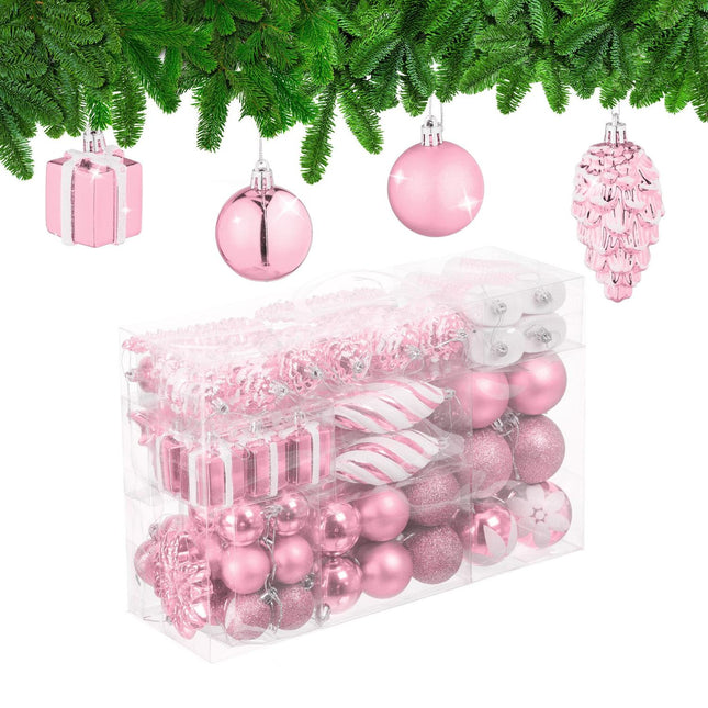 Set de 72 de ornamente de Crăciun - Globuri și decorațiuni