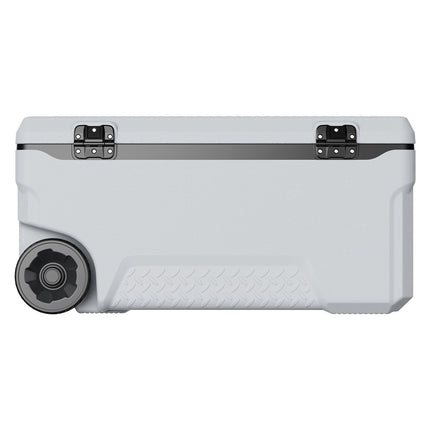 74 Qt Wheeled Cooler With Ice Retention, Cup Holder