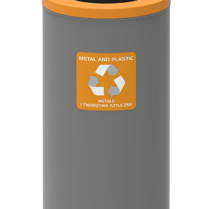 Coș de reciclare galben de 75L pentru separarea deșeurilor