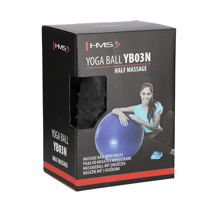 Minge de gimnastică neagră de 75 cm - anti-explozie, anti-alunecare