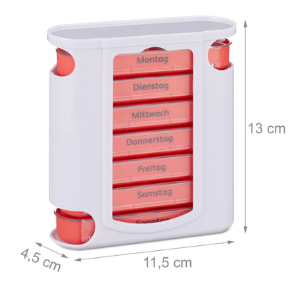 7-Day Pill Box with 4 Compartments Each