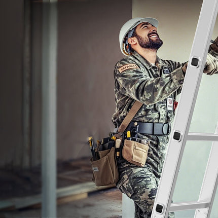 7-in-1 Folding Ladder, 12 Ft Reach, 330 Lb Capacity