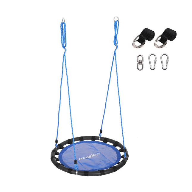 Balansoar rotund de 80 cm cu curele și carabine