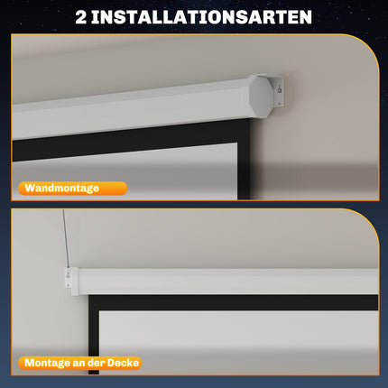 Ecran proiector 4:3 de 84"", 4K HD, montare pe perete/tavan