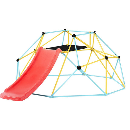 8ft Geometric Climbing Dome With Slide, 600 lb Capacity