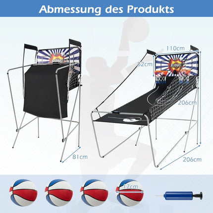 Joc arcade electronic de baschet pliabil 8 în 1