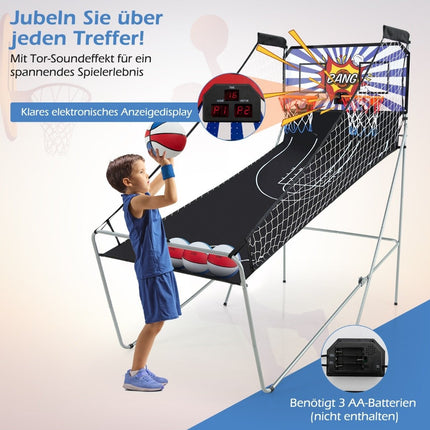 Joc arcade electronic de baschet pliabil 8 în 1
