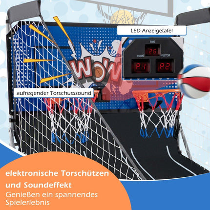Joc arcade electronic de baschet pliabil 8 în 1