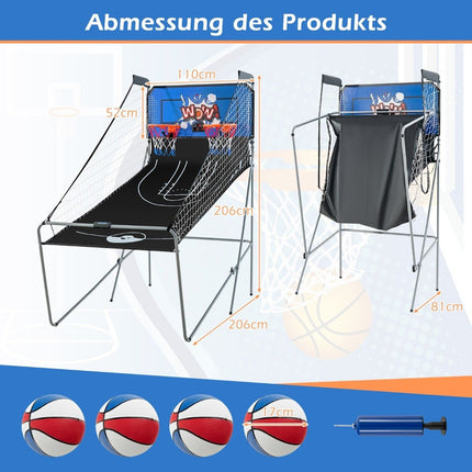 Joc arcade electronic de baschet pliabil 8 în 1