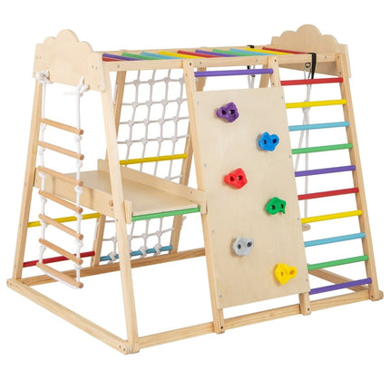 Set de cățărat Montessori 8 în 1 cu tobogan și leagăn
