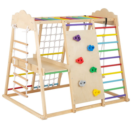 Set de cățărat Montessori 8 în 1 cu tobogan și leagăn