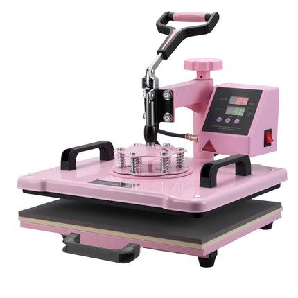 8-in-1 Swing-Away Heat Press 12x15 in, Tumbler, Pink