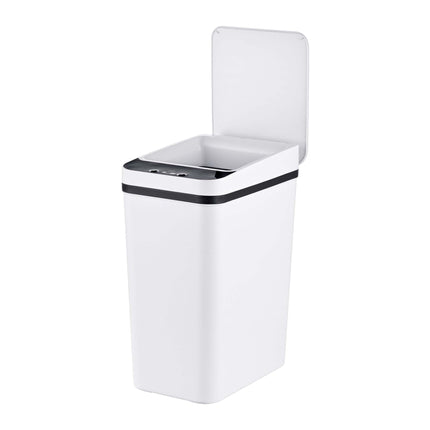 Coș de gunoi de bucătărie cu senzor, din plastic alb, 9 l
