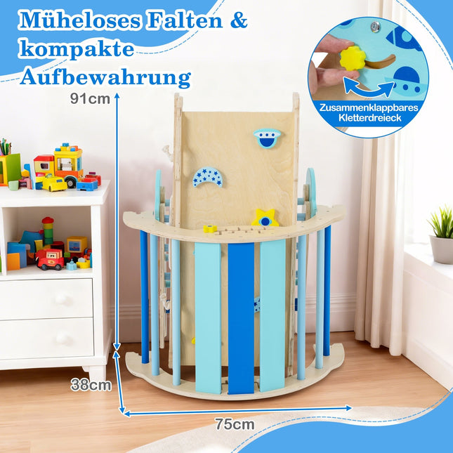 Set de cățărat Montessori 9 în 1 cu tobogan și scară