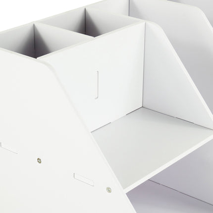 Organizator de birou A4 cu compartimente – MDF alb
