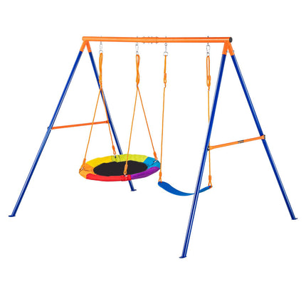 A-Frame Swing Set, 440 lb Capacity, Saucer and Belt