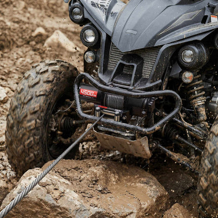 ATV/UTV Electric Winch, 12V 4500 lb, Steel Rope, Remote