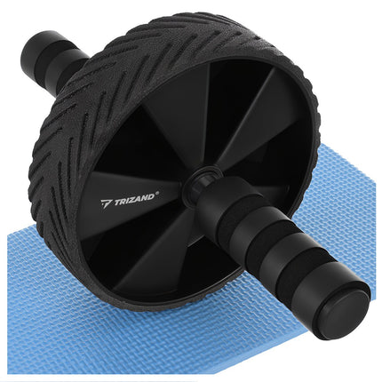Rolă abdominală cu mânere antiderapante și saltea pentru genunchi, 28 cm
