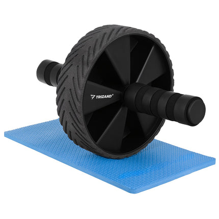 Rolă abdominală cu mânere antiderapante și saltea pentru genunchi, 28 cm