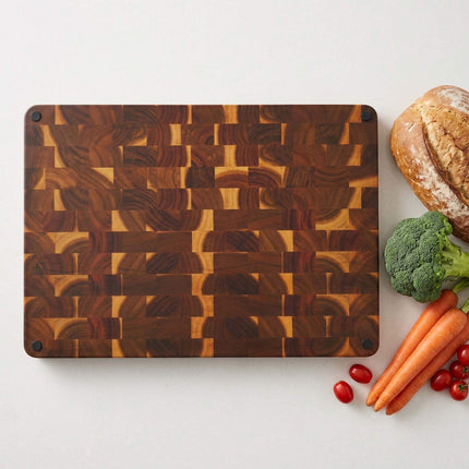 Acacia Wood Cutting Board with Non-Slip Feet, 51 x 36 x 3 cm