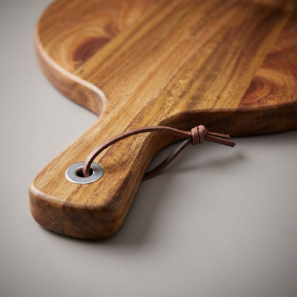 Acacia Wood Pizza Board with Handle, 28 cm, Natural