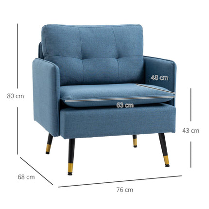 Scaun decorativ cu smoc de nasturi, perne detașabile, negru