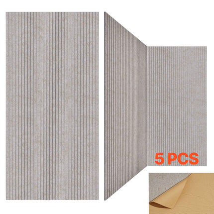 Acoustic Panels, 5 Pack 120x60cm Self-Adhesive Polyester