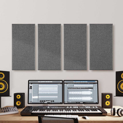 Acoustic Panels, Fiberglass, Self-Adhesive, 2 Inch, 4 Pack