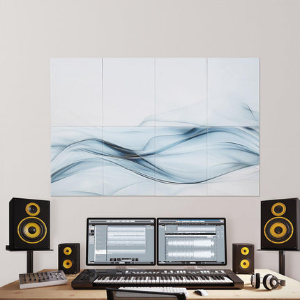 Acoustic Wall Panels 8-Pack, Self-Adhesive Polyester