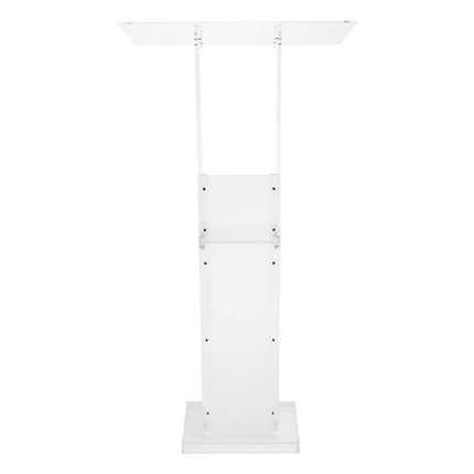 Acrylic Lectern Podium Stand, 1265 mm, Storage Shelf