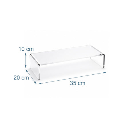 Suport monitor acrilic – transparent, 35 x 20 x 10 cm