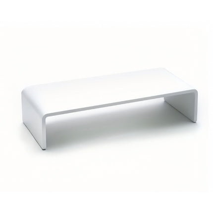 Suport monitor acrilic, alb, 35x20x10 cm