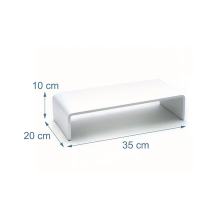 Suport monitor acrilic, alb, 35x20x10 cm
