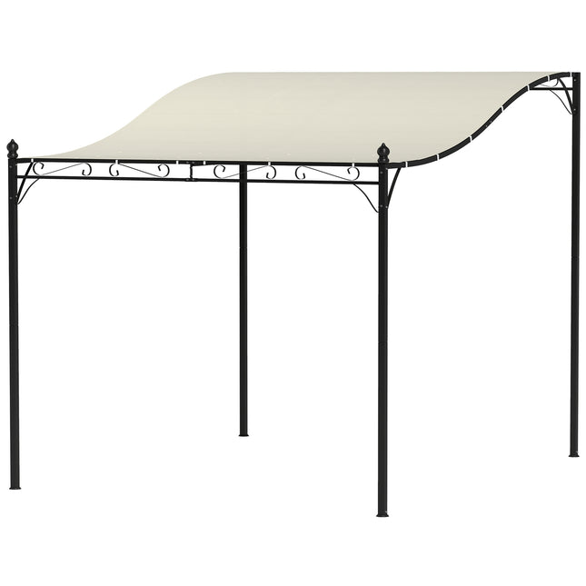 Pergola pavilion suplimentară cu acoperiș, baldachin de foișor hidrofug, foișor de grădină de sine stătător, foișor de terasă, baldachin, protecție solară pentru terasă, grădină, cca. 2,5 x 3 x 2,5 m, alb crem
