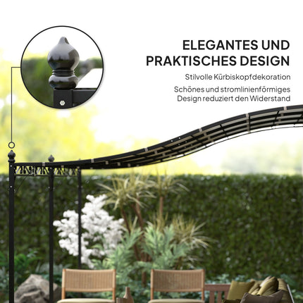 Detached garden pergola with water-repellent canopy, 3x5 m Creamy white