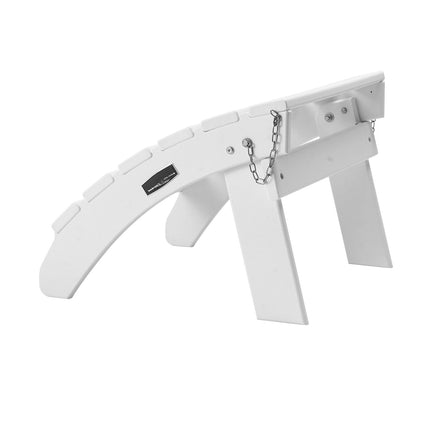 Adirondack Folding Ottoman, HDPE Footrest, White