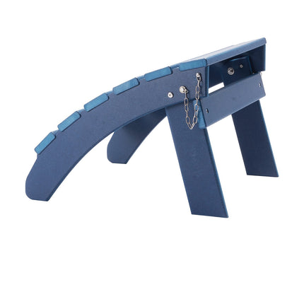 Adirondack Folding Ottomans, Set of 2, HDPE, Blue