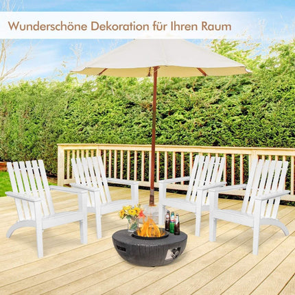Adirondack chair Adirondack chair made of acacia wood garden chair up to 160 kg white