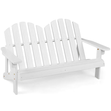 Scaun Adirondack pentru copii Scaun Adirondack 2 locuri din lemn alb 99 x 51 x 56,5 cm