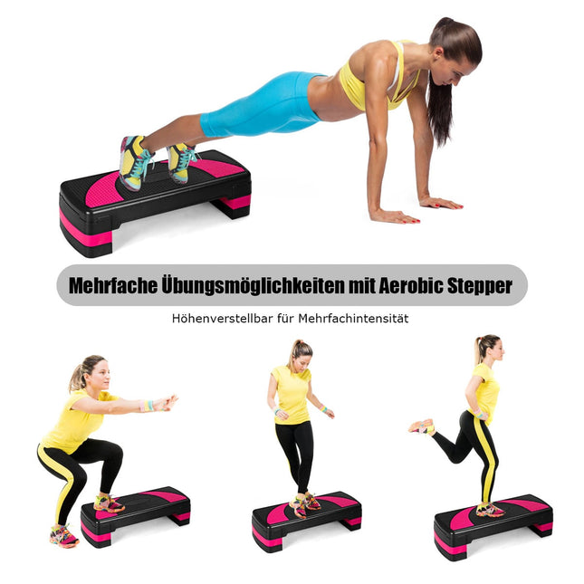 Stepper aerobic reglabil, 3 înălțimi, capacitate 250 kg