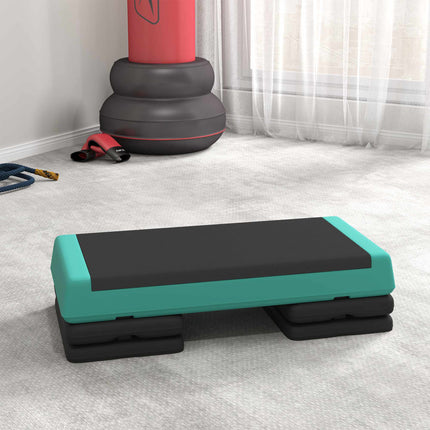 Stepper aerobic reglabil cu suprafață antiderapantă, verde